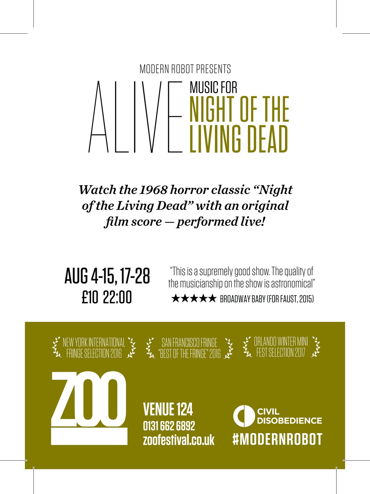 Ed Living Dead Handbill Front